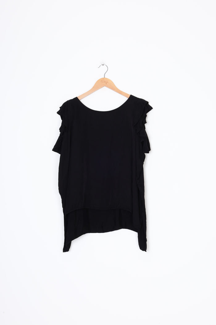 Moochi Womens Black Top Size 14