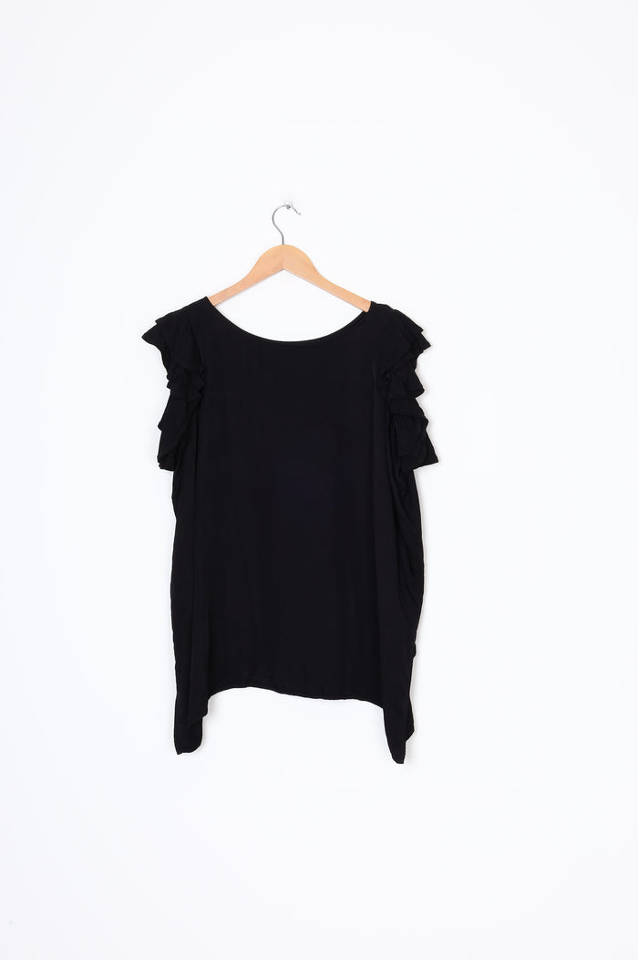 Moochi Womens Black Top Size 14
