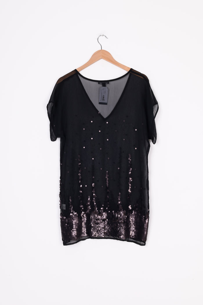 Moochi Womens Black Top Size 8