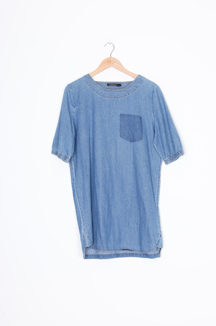 Ninie Womens Blue Dress Size M