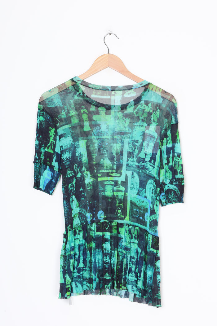 Nom D Womens Blue Top Size 8