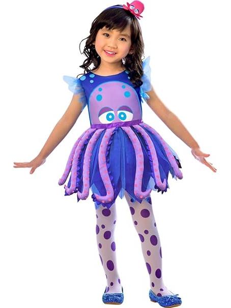 Octopus Kids Girls Costume