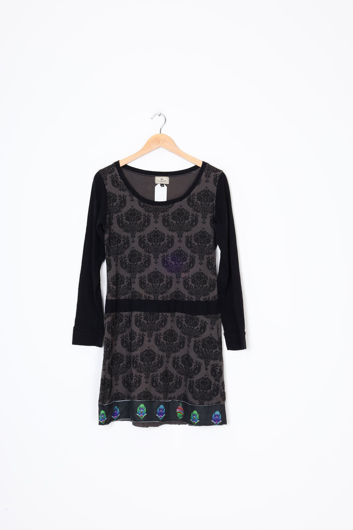 Om Shantipi Womens Grey Dress Size M