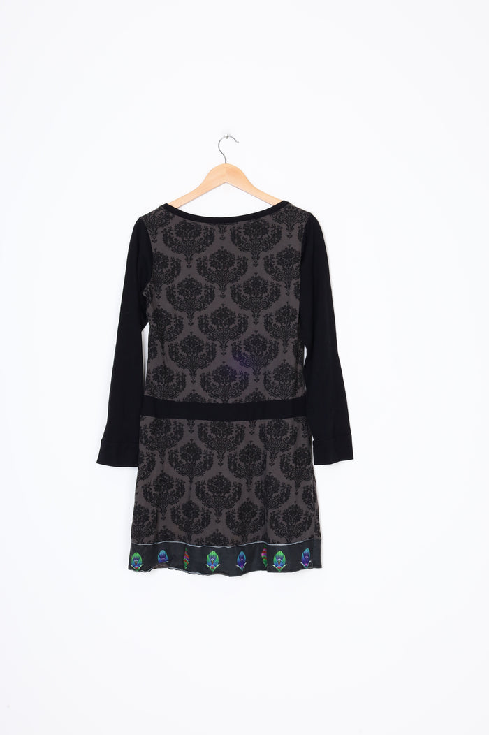 Om Shantipi Womens Grey Dress Size M