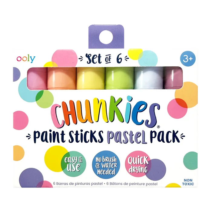 Ooly Chunkie Pastel Paint Sticks Pack of 6
