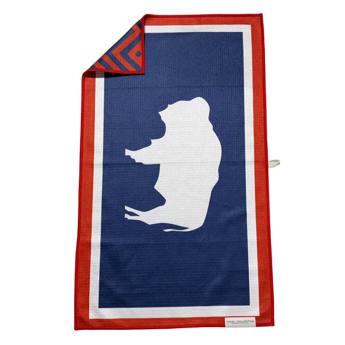 Out West (Wyoming State Flag) Waffle Weave hand towel