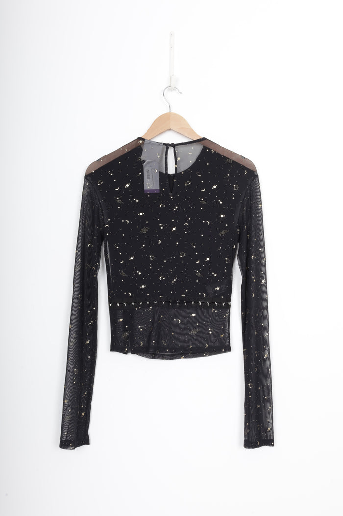 Paris Georgia Womens Black Top Size S