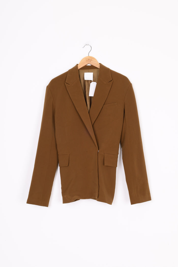 Paris Georgia Womens Khaki Blazer Size XS