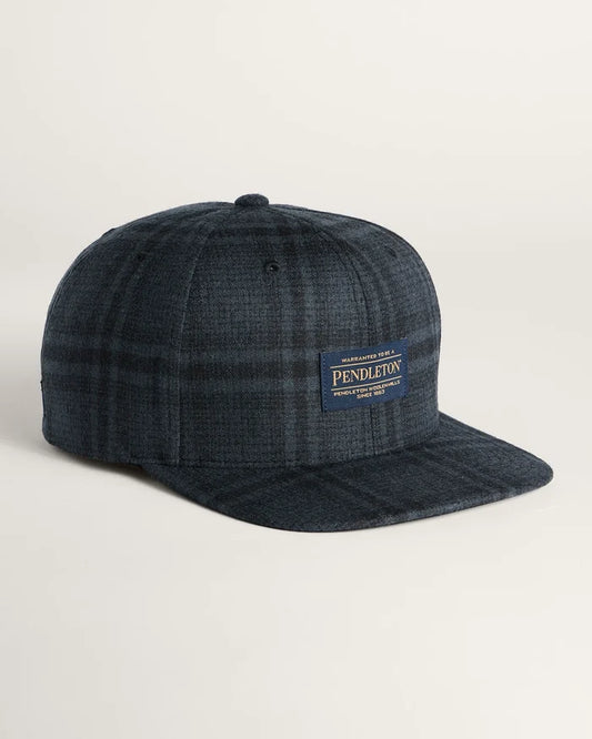Pendleton / Bobby Ruiz Flat Brim Hat in Black Shadow Plaid