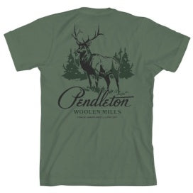 Pendleton Elk Hillside Graphic Tee in Pine/ Black