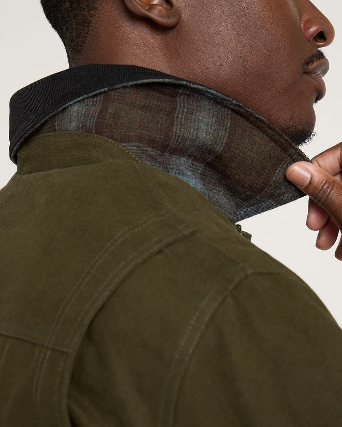 Pendleton Men's Carson City Ranch Coat in Dark Olive