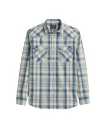 Pendleton Men's Frontier Shirt in Blue Plaid