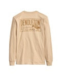 Pendleton Men's Long Sleeve Bucking Bull Graphic Tee in Sand & Gold