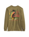 Pendleton Men's Long Sleeve Freshwater Fishing tee in Green/ multi