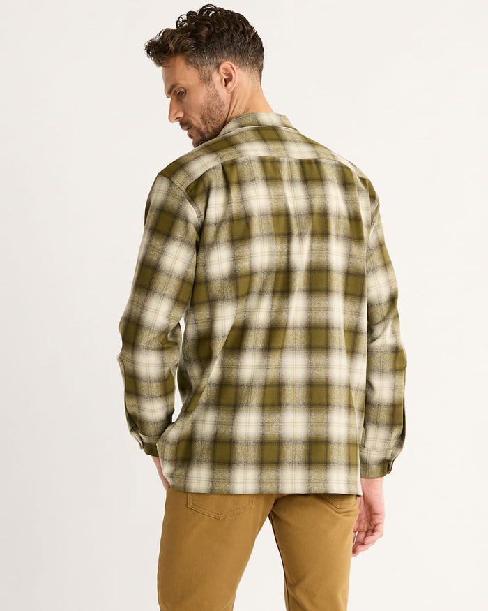 PENDLETON MEN'S PLAID BOARD SHIRT- OLIVE PLAID