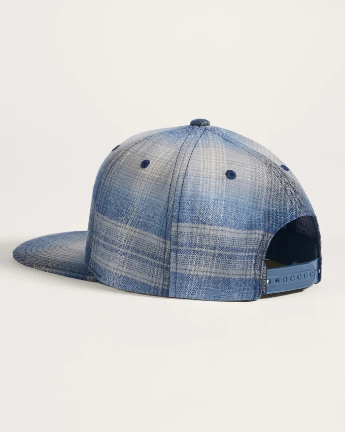 PENDLETON Plaid Flat Brim Hat Grey/Navy Ombre