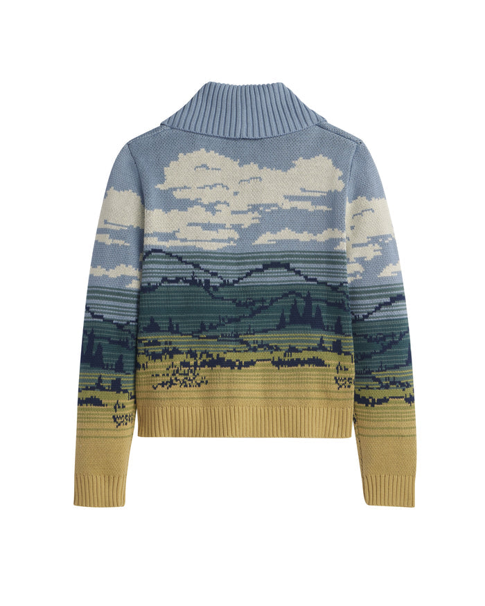 Pendleton Women's Big Sky Cardigan in Blue/Yellow Multi
