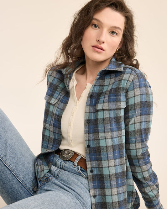 Pendleton Women's Board Shirt in Blue Original Surf Plaid