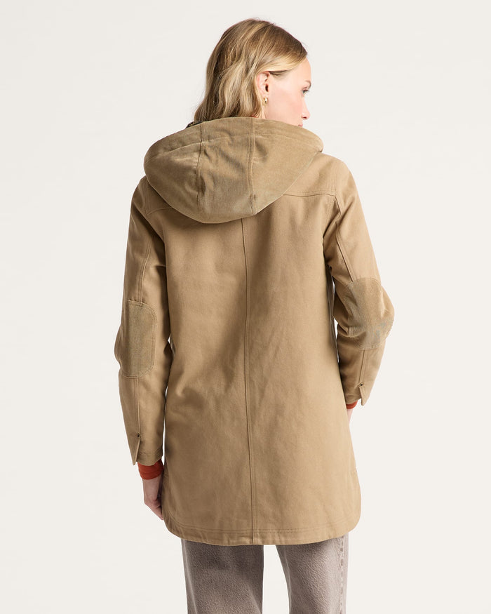 Pendleton Women's Cedar Creek Canvas Cord Trim Parka in Old Oak