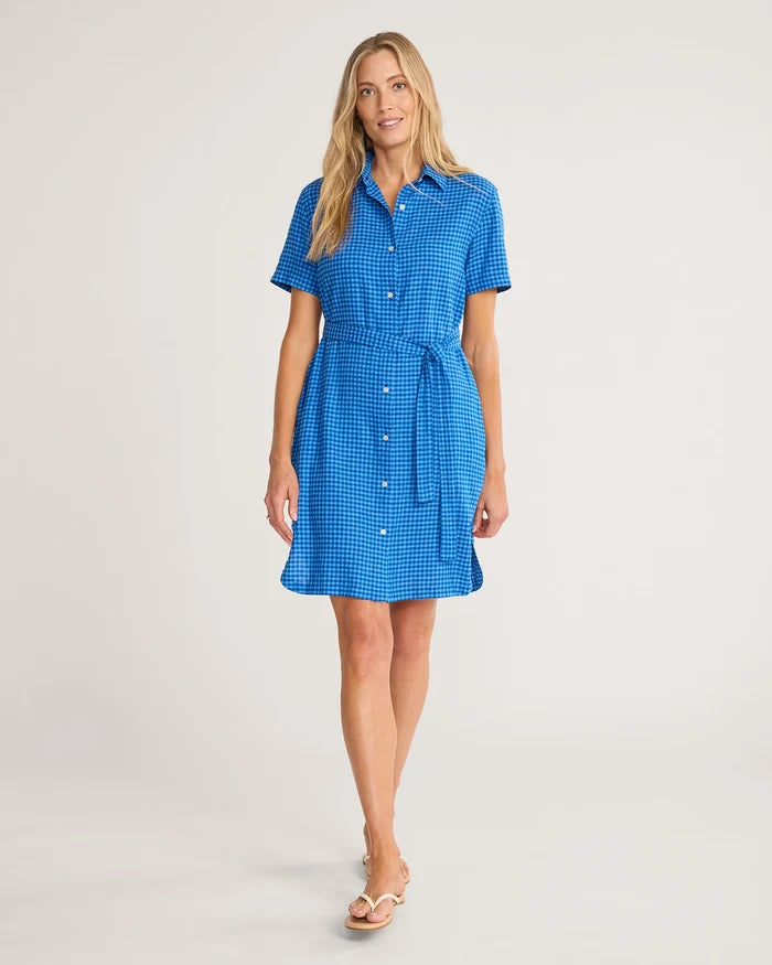 Pendleton Women's Charlotte Shirt Dress in Blue Check