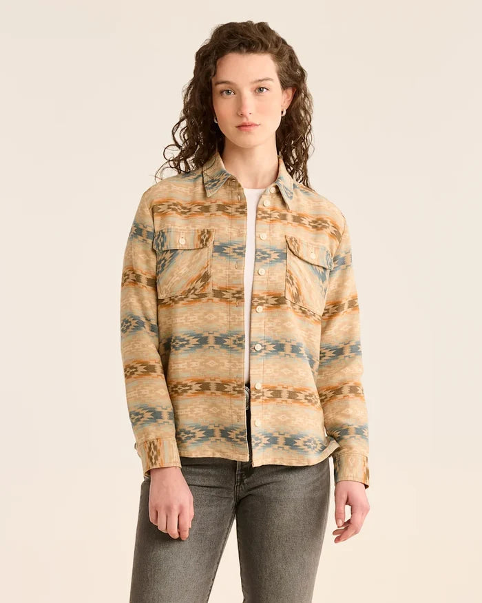 Pendleton Women's Coastline  Over shirt in Mesilla Tan Multi