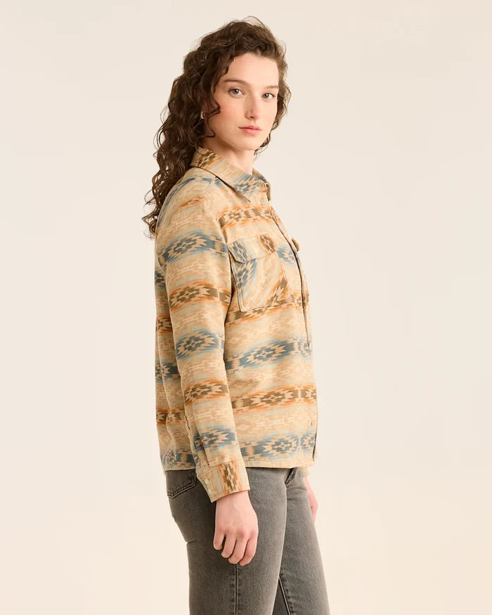Pendleton Women's Coastline  Over shirt in Mesilla Tan Multi