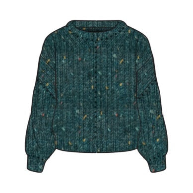 Pendleton Women's Donegal Eyelet Sweater in Heathered Teal