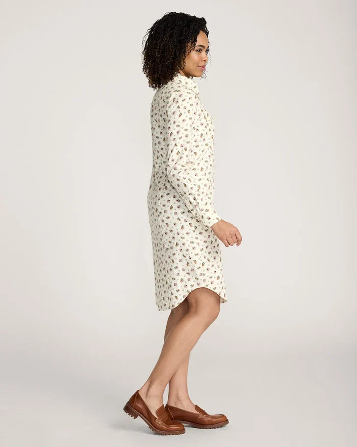 PENDLETON WOMEN'S FLORAL COTTON TWILL GAMBLER SHIRT DRESS