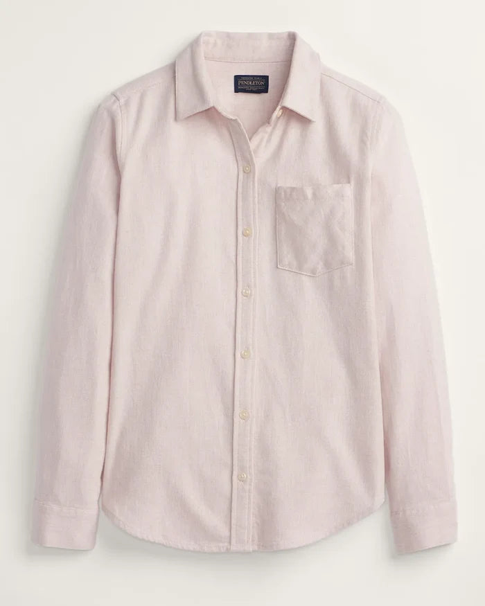 Pendleton Women's Soft Rose Relaxed Flannel Shirt