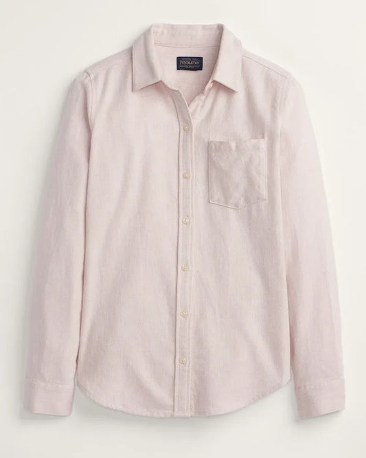 Pendleton Women's Soft Rose Relaxed Flannel Shirt