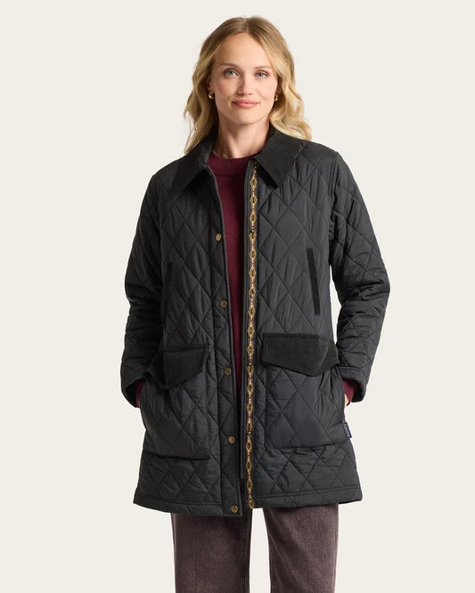 Pendleton Women's Sun River Corduroy Accent Field Coat in Black
