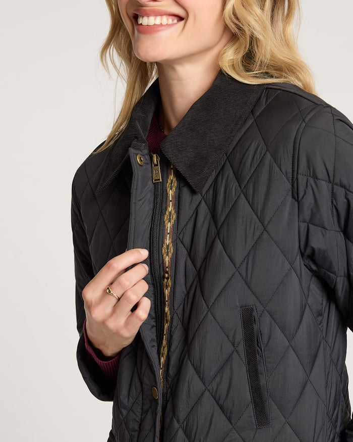 Pendleton Women's Sun River Corduroy Accent Field Coat in Black