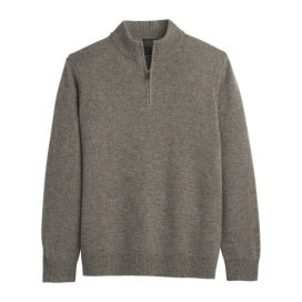 Pendleton Wool Men's  1/4 Zip Sweater in Stone Heather