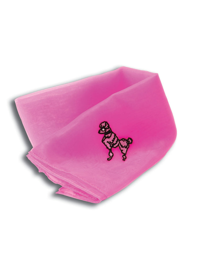 Pink Poodle Scarf 50's Costume Accessory