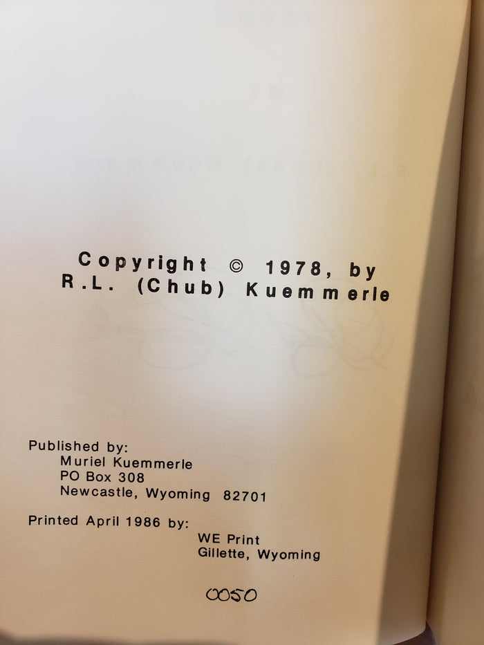 POEMS by R.L. (Chub) Kuemmerle (1986)