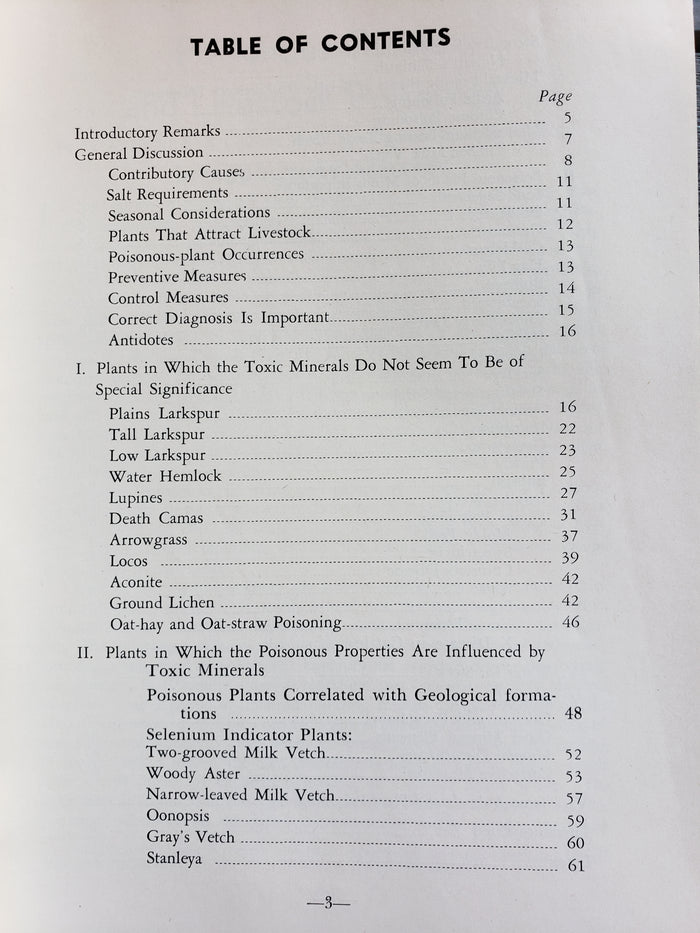 Poisonous Plants and Livestock Poisoning (1953)