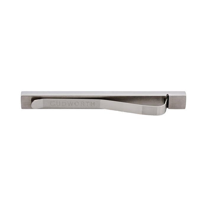 Polished Stainless Steel Tie Slide with Carbon Fibre inlay