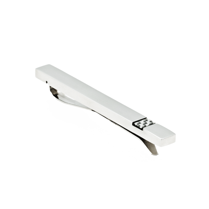 Polished Stainless Steel Tie Slide with Fibreglass inlay