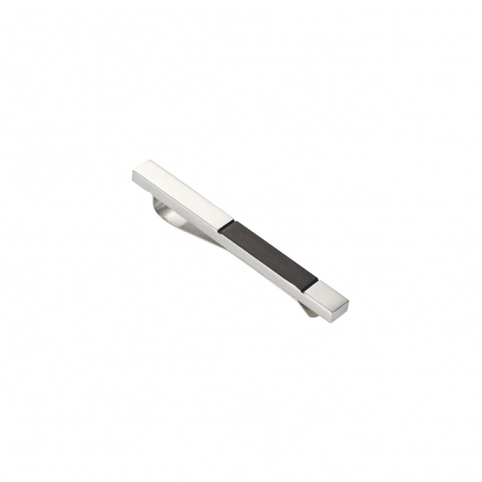 Polished Stainless Steel with Brushed Ion Plated Gun Metal Tie Slide