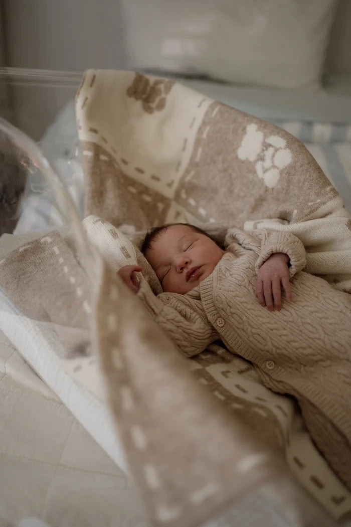 Pop Ya Tot Organic Little Ted Knit Blanket