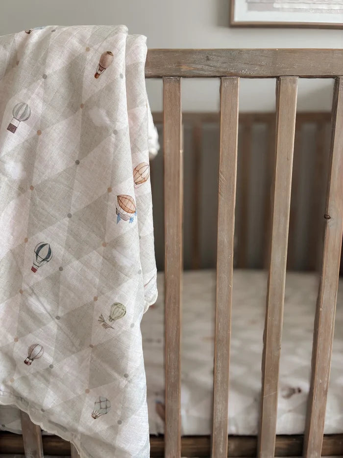 Pop Ya Tot Organic Up & Away Fur Lined Blanket