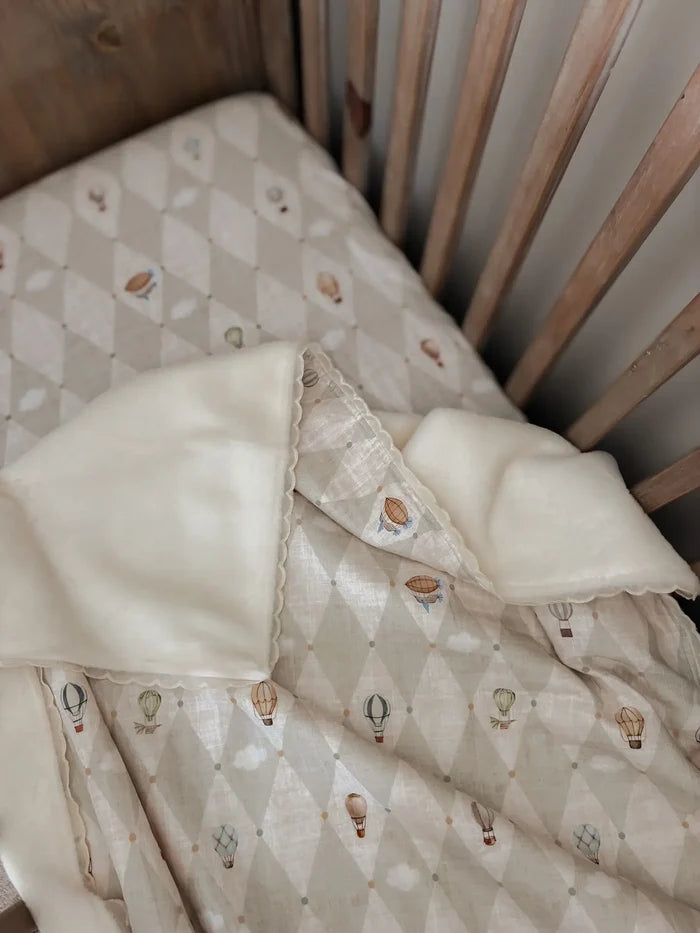 Pop Ya Tot Organic Up & Away Fur Lined Blanket