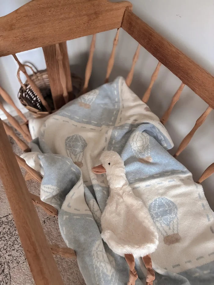 Pop Ya Tot Organic Up & Away Knit Blanket