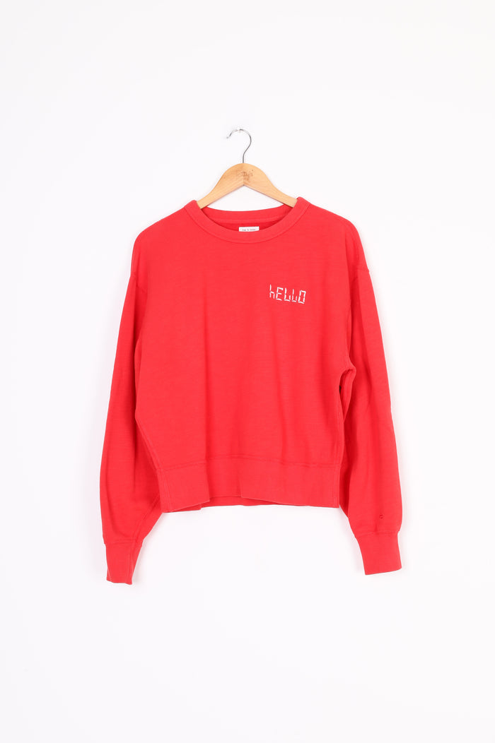 Rag & Bone Womens Red Sweatshirt Size M