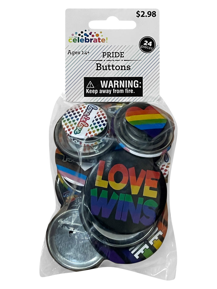 Rainbow Badges pack of 24