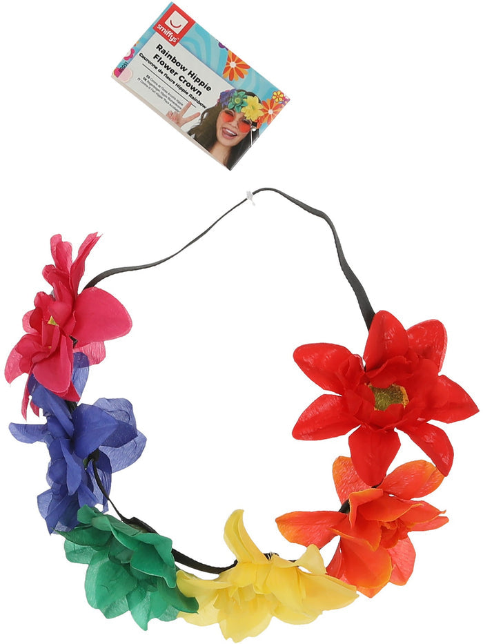 Rainbow Hippie Flower Crown