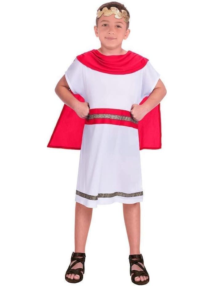 Red Caped Caesar Boys Kids Costume