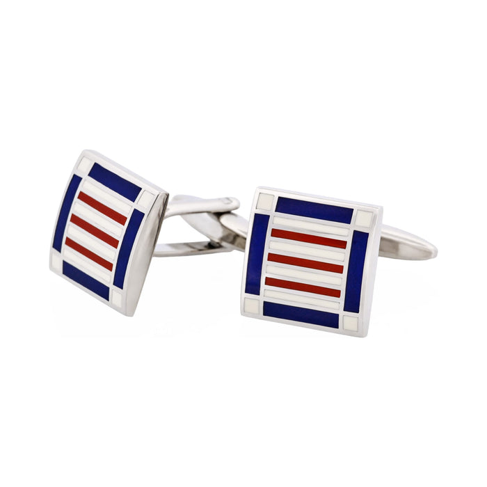 Red & White & Blue Cufflinks