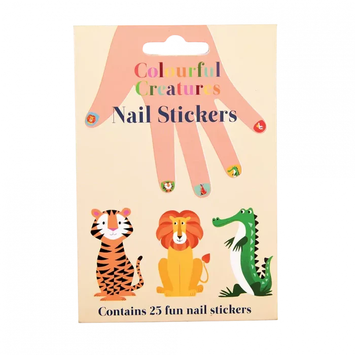 Rex London Child Nail Stickers - Colourful Creatures