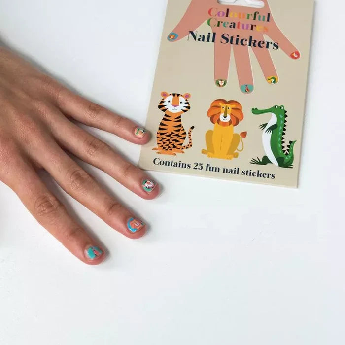 Rex London Child Nail Stickers - Colourful Creatures